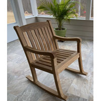 Nelvin Teak Outdoor Rocking Chair by Wildon Home