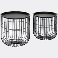 Cynne Steel Top Nesting Tables by 17 Stories