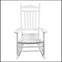 Ceiba Solid Wood, Durable, Large Solid Wood Rocking Adirondack Chair by August Grove