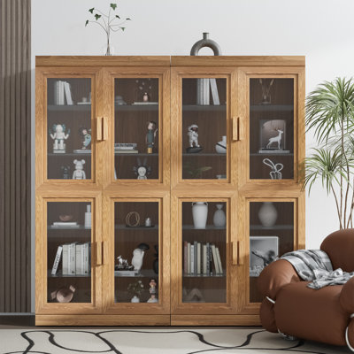 Abagail 62" Glass Display Cabinet Dining Cabinet by Red Barrel Studio