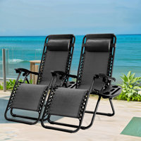 Anais Reclining Folding Zero Gravity Chair (Set of 2) by Arlmont & Co.