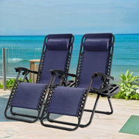Anais Reclining Folding Zero Gravity Chair (Set of 2) by Arlmont & Co.