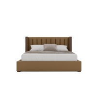 Dipson Vegan Leather Wingback Bed by Latitude Run