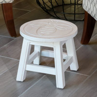 Shyloh Ottoman, Wooden Stool by Winston Porter