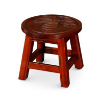 Shyloh Ottoman, Wooden Stool by Winston Porter