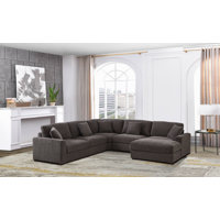 Angeliah 6 Seater Reversible Upholstered Corner Sectional by Latitude Run