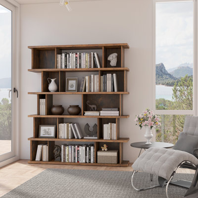 Dharm 71" H x 61.4" W Geometric Bookcase