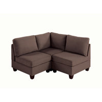 Gitte 3 - Piece Upholstered Sectional by Ebern Designs