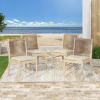 Knightsbridge Outdoor Dining Side Chair with Cushion by Hokku Designs