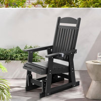 Poly Lumber Patio Glider with Removable Cup Holders by Red Barrel Studio
