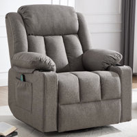  Swivel Rocker Recliner Chair with Massage and Heat by Latitude Run