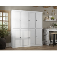 Kyrrah Palace Imports 100% Solid Wood Pantry Cabinet, Raised Panel Doors, 2 Drawers, Adjustable Shelves, 65" Wide, 71.5" Tall