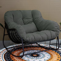 Luisangel Iron Outdoor Rocker Chair by Ebern Designs