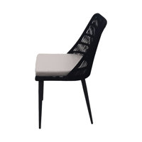 Cylin Patio Dining Side Chair with Cushion by Latitude Run