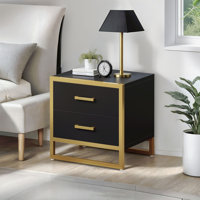 Anvie 2 - Drawer Nightstand in Black by Mercer41