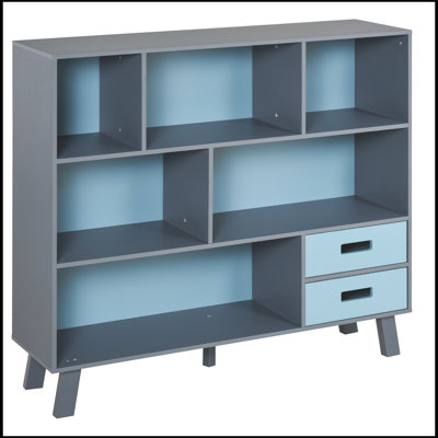 Aymee 37.75 H X 41.25 W Bookcase 3-Tier Child Bookcase Open Shelves Cabinet Floor Standing Cube Storage Organizer with Drawers by Ebern Designs