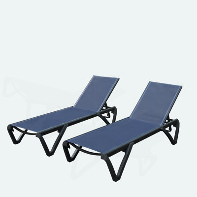 Narmin Outdoor Aluminium Chaise Lounge Set, Outdoor Chaise Lounge, Lounge Chairs