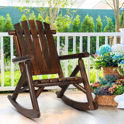 Floraine Solid Wood Rocking Chair