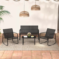 Siyah 4 - Person Outdoor Seating Group by Winston Porter