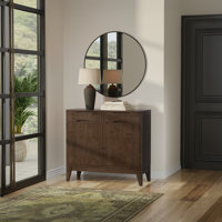 Harper 40"W Solid Wood Mid-Century Modern Entryway Storage Cabinet with Drawers and Adjustable Shelves by Simpli Home