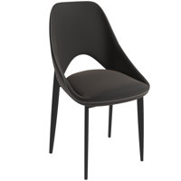 Newsom Modern Curved Open-Back Upholstered Dining Chair with Sturdy Iron Metal Legs, Heavy-Duty 440 lb. Weight Capacity - Perfect for Dining Room, Kit by Orren Ellis