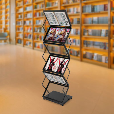 Flavel Carbon Steel Free Standing Magazine Rack by 17 Stories