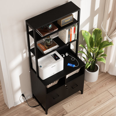 Ezren 29.5" Wide 1 -Drawer File Cabinet with Lock & Charging Station by 17 Stories