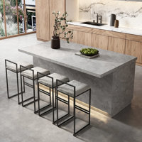 Fosenbauer Kitchen Island with Storage and Seating Space,Island Table with Wine Rack (Without Bar Stools) by 17 Stories