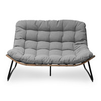 Lelsie 53.15" Wide Patio Loveseat by Red Barrel Studio