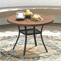 Teressa Round Outdoor Dining Table by Latitude Run