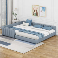 Amaliah Queen Upholstered Platform Bed with Twin Xl Daybed by Mercer41