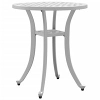 Patio Table White Diameter18.9\"X20.9\" Aluminum by Wildon Home
