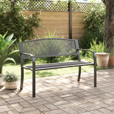 Nimo Steel Outdoor Bench by Wildon Home
