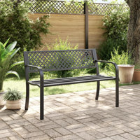 Nimocks Steel Outdoor Bench by Wildon Home