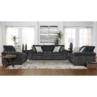 Oliwier Wide Wale Corduroy Sofa, Loveseat, and Cuddle Chair Set, Parchment by Latitude Run