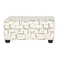 Oliwier Geometric Patterned Ottoman, Racetrack Cork by Latitude Run