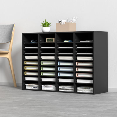 36 Compartments Office Mailbox,Adjustable Shelves, Literature Sorter 39.3x12x26.8 inches by Ebern Designs
