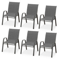 Outdoor Patio Dining Armchair Sets Of 6, Stackable Chairs by Latitude Run