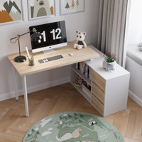 Shalonda L-shaped Home Office Computer Desk by Latitude Run