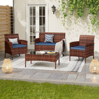 Angeli 4 - Person Outdoor Seating Group with Cushions by Latitude Run