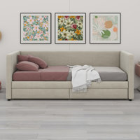 Corduroy Daybed With Two Drawers And Wood Slat by Latitude Run