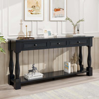 Aiyonna 63" Console Table,Entryway Table,Sofa Table with 3 functional drawers and a bottom shelf by Darby Home Co