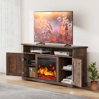Aillie Fireplace TV Stand for 75" TVs with Electric Fireplace, Farmhouse TV Console & Entertainment Center by Gracie Oaks