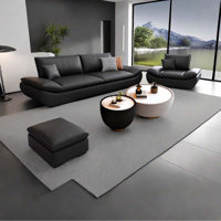 Black casual fashion 5-piece sofa set by Orren Ellis