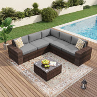 Heledd 5 - Person Outdoor Seating Group with Cushions by Latitude Run