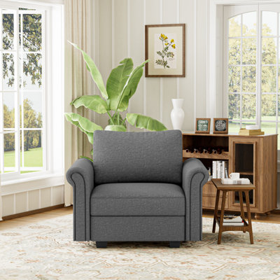 27" Wide 1-Seat Modular Sectional with Storage - Memory Foam & Pocket Spring by Lark Manor