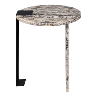 Devarsh 20.66" Contemporary Natural Marble/Metal Handmade Round End Table by Brayden Studio