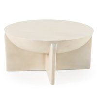 Soichi - Modern Concrete Round Coffee Table by Ivy Bronx