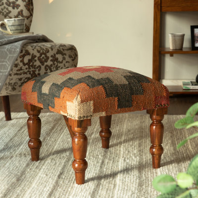 Derman Solid Wood Accent Stool by Millwood Pines