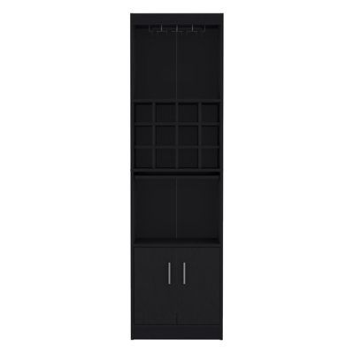Ywain Tall Wine Bar Cabinet With 5-Tier Shelves by Latitude Run